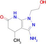 3-Amino-1-(2-hydroxyethyl)-4-methyl-1,4,5,7-tetrahydro-6h-pyrazolo[3,4-b]pyridin-6-one