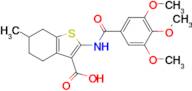 6-Methyl-2-(3,4,5-trimethoxybenzamido)-4,5,6,7-tetrahydrobenzo[b]thiophene-3-carboxylic acid