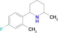 2-(4-Fluoro-2-methylphenyl)-6-methylpiperidine