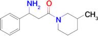 3-Amino-1-(3-methylpiperidin-1-yl)-3-phenylpropan-1-one