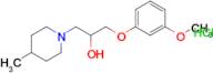 1-(3-Methoxyphenoxy)-3-(4-methylpiperidin-1-yl)propan-2-ol hydrochloride