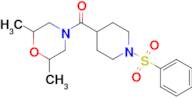 (2,6-Dimethylmorpholino)(1-(phenylsulfonyl)piperidin-4-yl)methanone