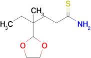 4-(1,3-Dioxolan-2-yl)-4-methylhexanethioamide