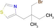 4-(2-(Bromomethyl)-2-methylbutyl)thiazole