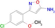 3-(4-Chloro-2-methoxyphenyl)isoxazol-5-amine