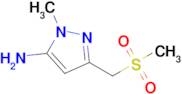 1-Methyl-3-((methylsulfonyl)methyl)-1h-pyrazol-5-amine