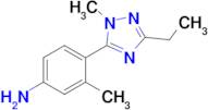 4-(3-Ethyl-1-methyl-1h-1,2,4-triazol-5-yl)-3-methylaniline