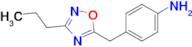 4-((3-Propyl-1,2,4-oxadiazol-5-yl)methyl)aniline