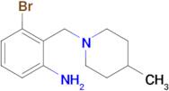 3-Bromo-2-((4-methylpiperidin-1-yl)methyl)aniline