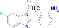 3-(1-Cyclopropyl-6-fluoro-1h-benzo[d]imidazol-2-yl)-2-methylaniline