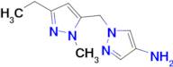 1-((3-Ethyl-1-methyl-1h-pyrazol-5-yl)methyl)-1h-pyrazol-4-amine