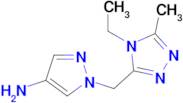 1-((4-Ethyl-5-methyl-4h-1,2,4-triazol-3-yl)methyl)-1h-pyrazol-4-amine