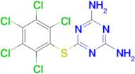 6-((Perchlorophenyl)thio)-1,3,5-triazine-2,4-diamine