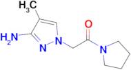 2-(3-Amino-4-methyl-1h-pyrazol-1-yl)-1-(pyrrolidin-1-yl)ethan-1-one