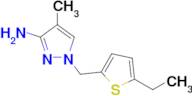 1-((5-Ethylthiophen-2-yl)methyl)-4-methyl-1h-pyrazol-3-amine