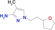 4-Methyl-1-(2-(tetrahydrofuran-2-yl)ethyl)-1h-pyrazol-3-amine