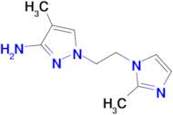 4-Methyl-1-(2-(2-methyl-1h-imidazol-1-yl)ethyl)-1h-pyrazol-3-amine