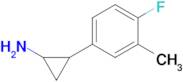 2-(4-Fluoro-3-methylphenyl)cyclopropan-1-amine