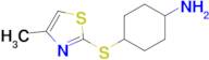 4-((4-Methylthiazol-2-yl)thio)cyclohexan-1-amine