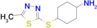 4-((5-Methyl-1,3,4-thiadiazol-2-yl)thio)cyclohexan-1-amine