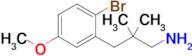 3-(2-Bromo-5-methoxyphenyl)-2,2-dimethylpropan-1-amine