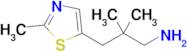 2,2-Dimethyl-3-(2-methylthiazol-5-yl)propan-1-amine