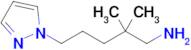 2,2-Dimethyl-5-(1h-pyrazol-1-yl)pentan-1-amine