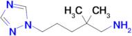 2,2-Dimethyl-5-(1h-1,2,4-triazol-1-yl)pentan-1-amine