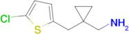 (1-((5-Chlorothiophen-2-yl)methyl)cyclopropyl)methanamine