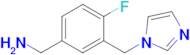 (3-((1h-Imidazol-1-yl)methyl)-4-fluorophenyl)methanamine