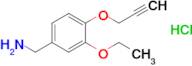 (3-Ethoxy-4-(prop-2-yn-1-yloxy)phenyl)methanamine hydrochloride