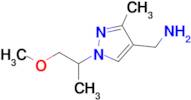 (1-(1-Methoxypropan-2-yl)-3-methyl-1h-pyrazol-4-yl)methanamine