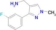 (3-(3-Fluorophenyl)-1-methyl-1h-pyrazol-4-yl)methanamine