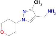 (3-Methyl-1-(tetrahydro-2h-pyran-4-yl)-1h-pyrazol-4-yl)methanamine