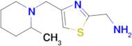 (4-((2-Methylpiperidin-1-yl)methyl)thiazol-2-yl)methanamine