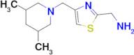 (4-((3,5-Dimethylpiperidin-1-yl)methyl)thiazol-2-yl)methanamine