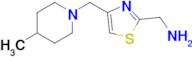 (4-((4-Methylpiperidin-1-yl)methyl)thiazol-2-yl)methanamine