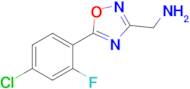 (5-(4-Chloro-2-fluorophenyl)-1,2,4-oxadiazol-3-yl)methanamine