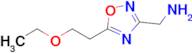 (5-(2-Ethoxyethyl)-1,2,4-oxadiazol-3-yl)methanamine