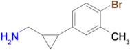 (2-(4-Bromo-3-methylphenyl)cyclopropyl)methanamine