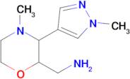 (4-Methyl-3-(1-methyl-1h-pyrazol-4-yl)morpholin-2-yl)methanamine