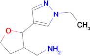 (2-(1-Ethyl-1h-pyrazol-4-yl)tetrahydrofuran-3-yl)methanamine