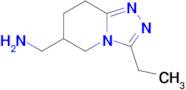(3-Ethyl-5,6,7,8-tetrahydro-[1,2,4]triazolo[4,3-a]pyridin-6-yl)methanamine