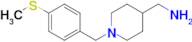 (1-(4-(Methylthio)benzyl)piperidin-4-yl)methanamine