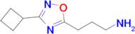 3-(3-Cyclobutyl-1,2,4-oxadiazol-5-yl)propan-1-amine
