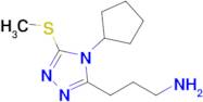 3-(4-Cyclopentyl-5-(methylthio)-4h-1,2,4-triazol-3-yl)propan-1-amine