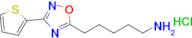 5-(3-(Thiophen-2-yl)-1,2,4-oxadiazol-5-yl)pentan-1-amine hydrochloride