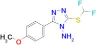 3-((Difluoromethyl)thio)-5-(4-methoxyphenyl)-4h-1,2,4-triazol-4-amine