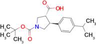 (3r,4s)-1-(Tert-butoxycarbonyl)-4-(4-isopropylphenyl)pyrrolidine-3-carboxylic acid