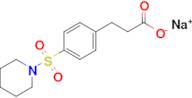 Sodium 3-(4-(piperidin-1-ylsulfonyl)phenyl)propanoate